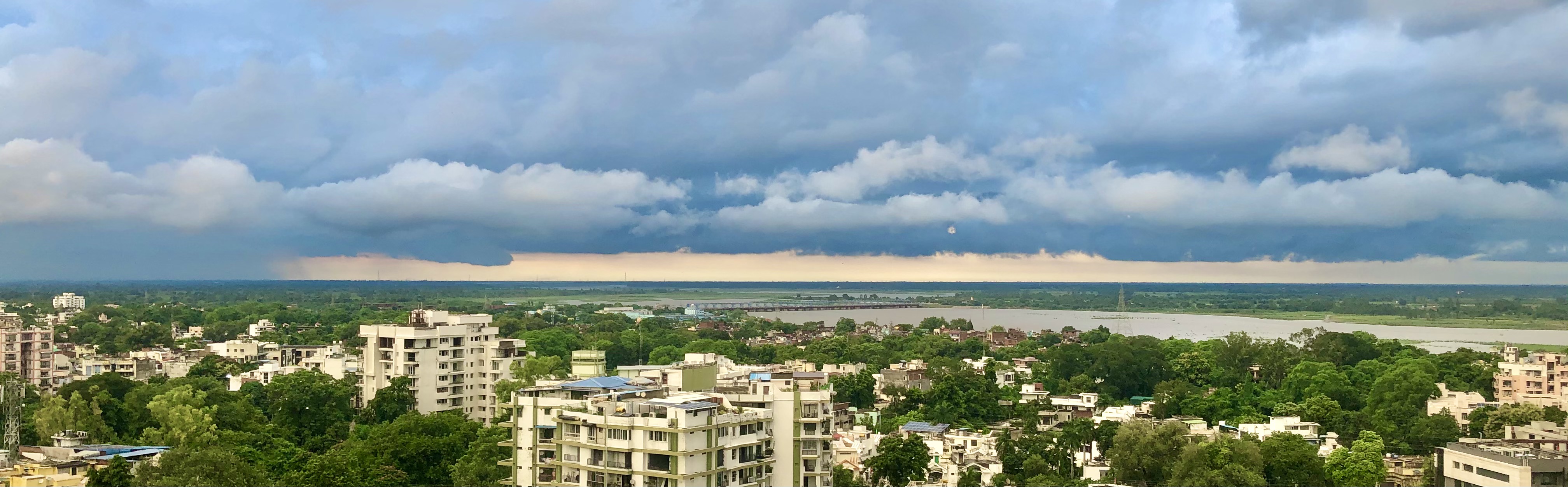 Beautiful view of Ganga and the city of Kanpur from my apartment